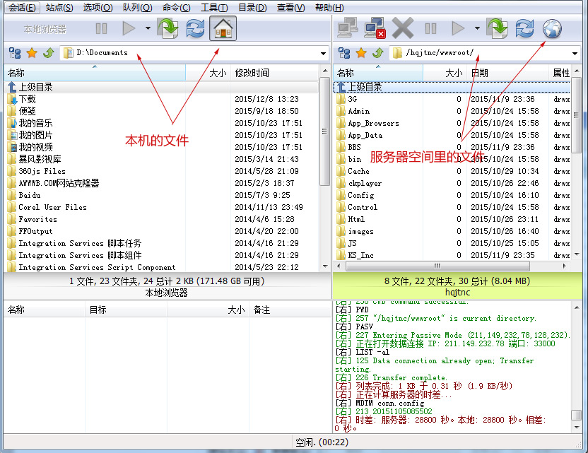 FlashFXP界面 FlashFXP界面